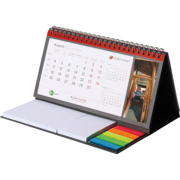 Special Calendar with Colorful Sticky Note Holder