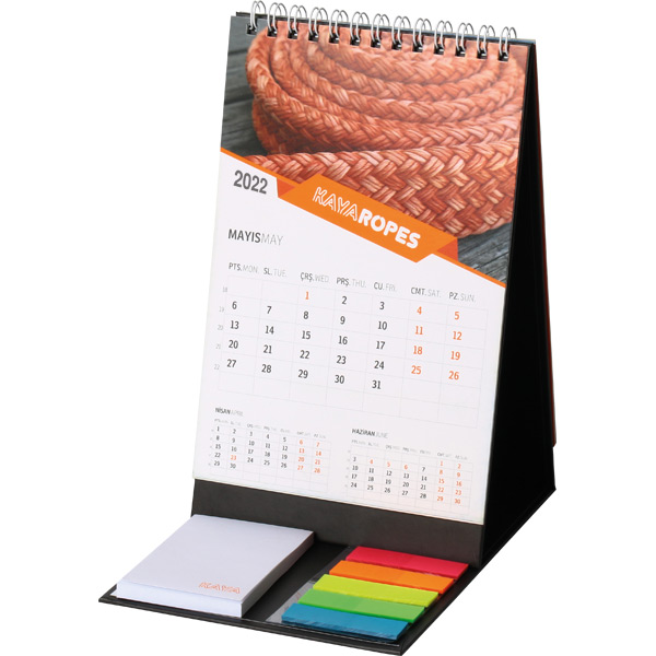 Custom Calendar with Colorful Sticky Notes