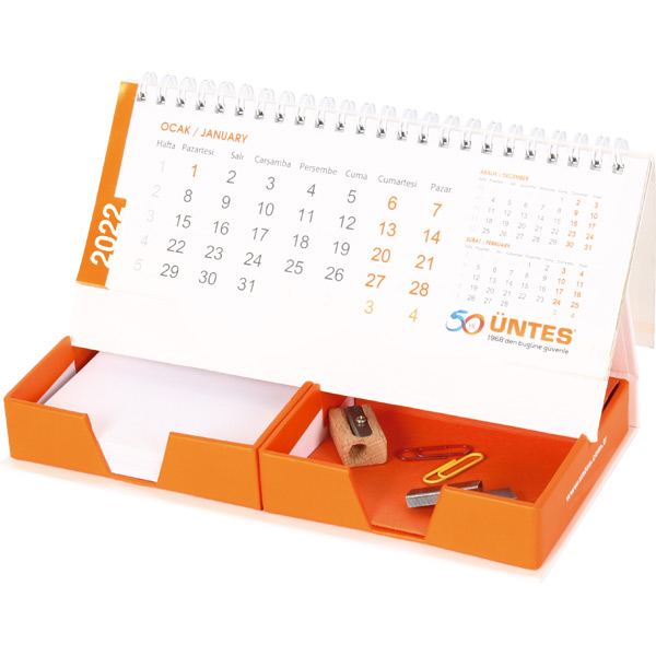 Hard Cover Memo Pad Calendar